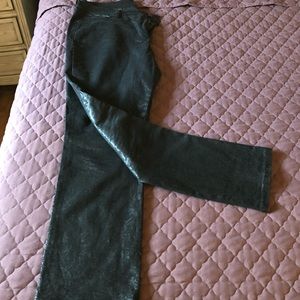 NYDJ Black Foil Lace Skinny Jeans